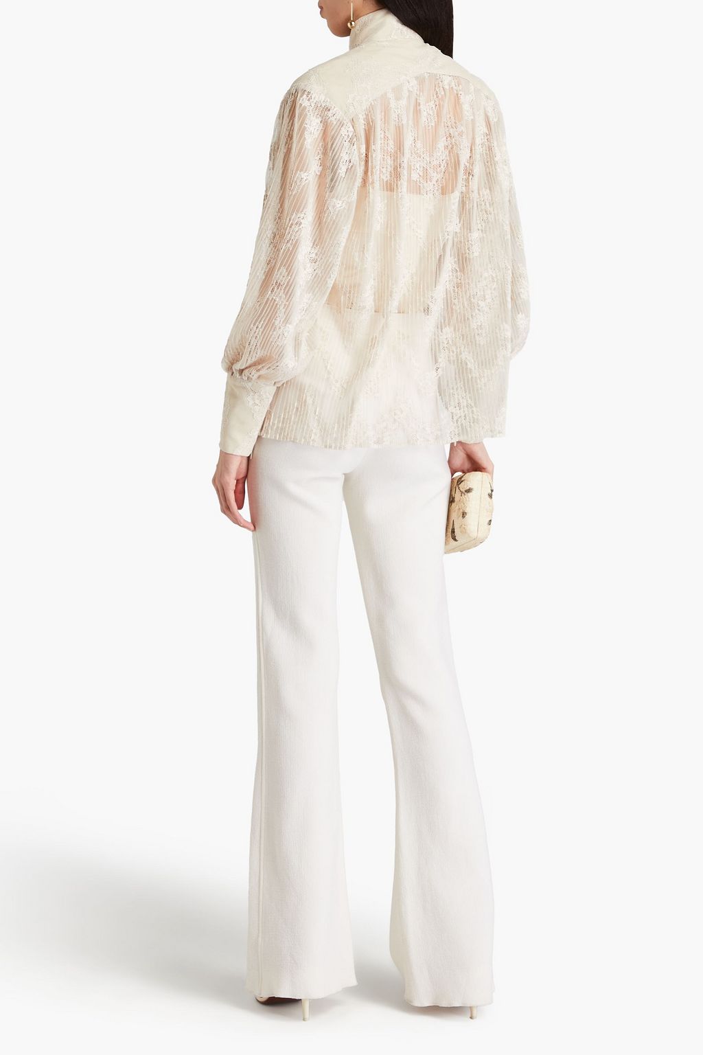 ZIMMERMANN Pleated lace blouse