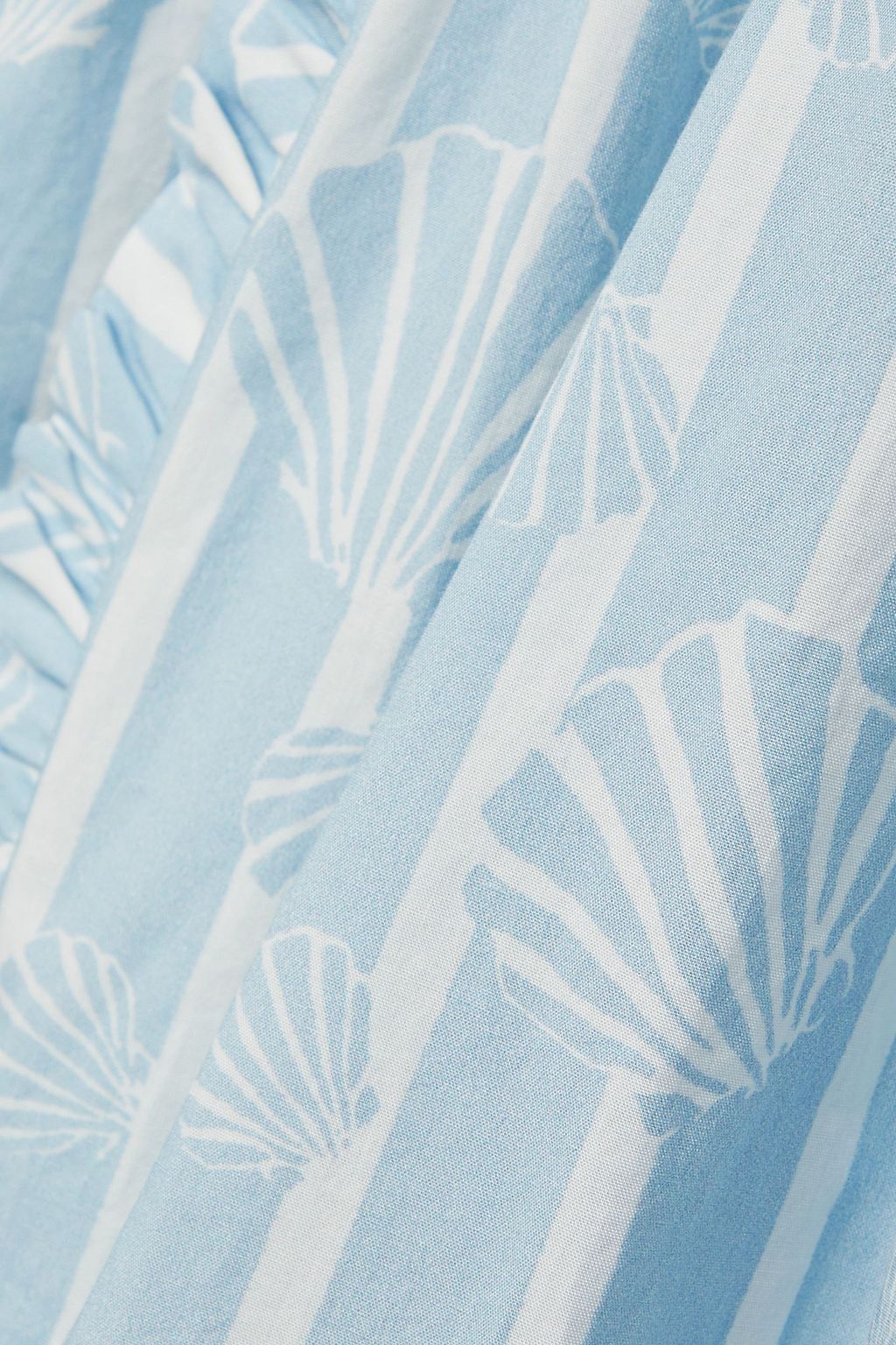 BATSHEVA X LAURA ASHLEY Laura Ashley + فستان Gwen متوسّط الطول بياقة هالتر الدائرية من قطن البوبلين بطبعات
