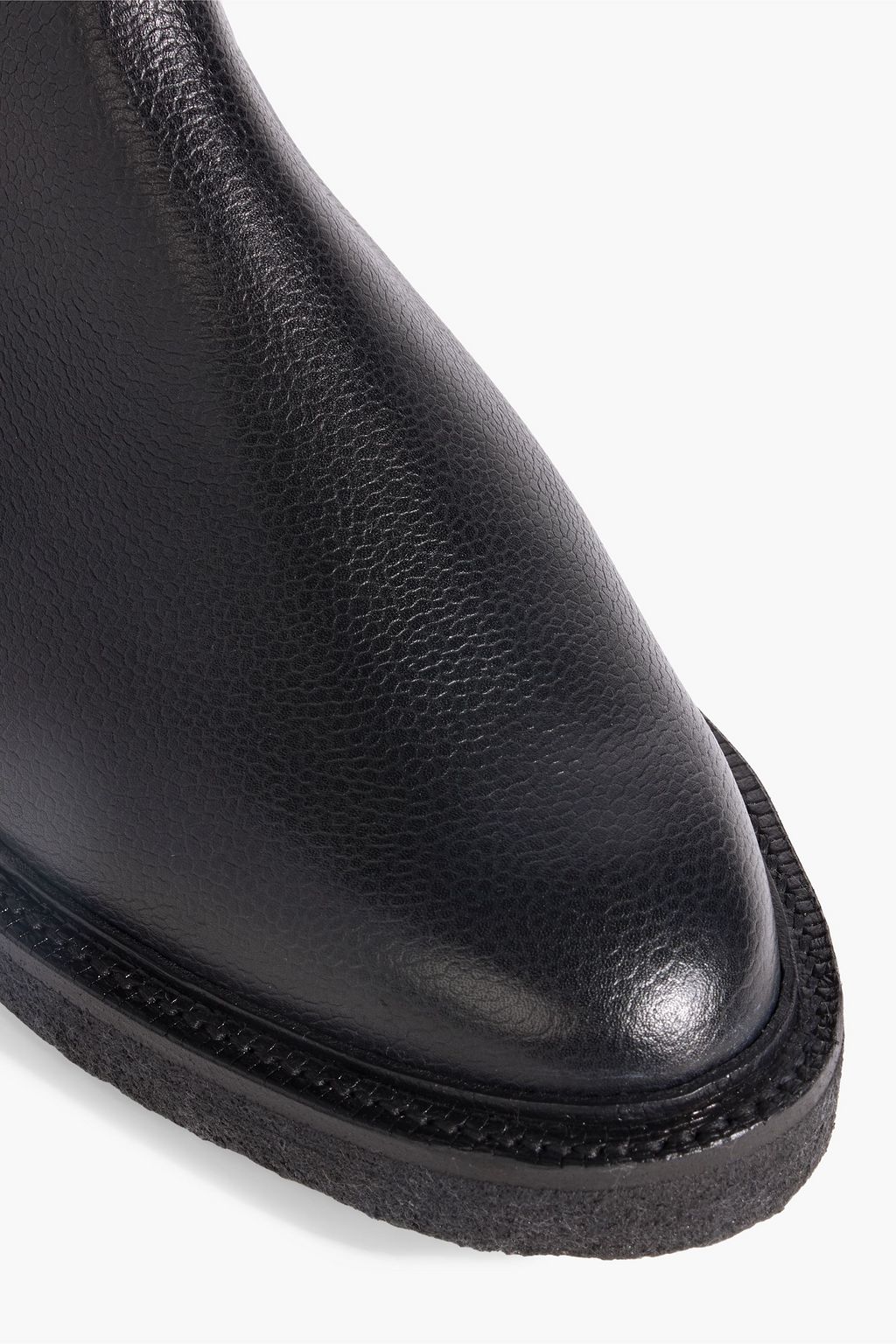 THOM BROWNE Pebbled-leather Chelsea boots