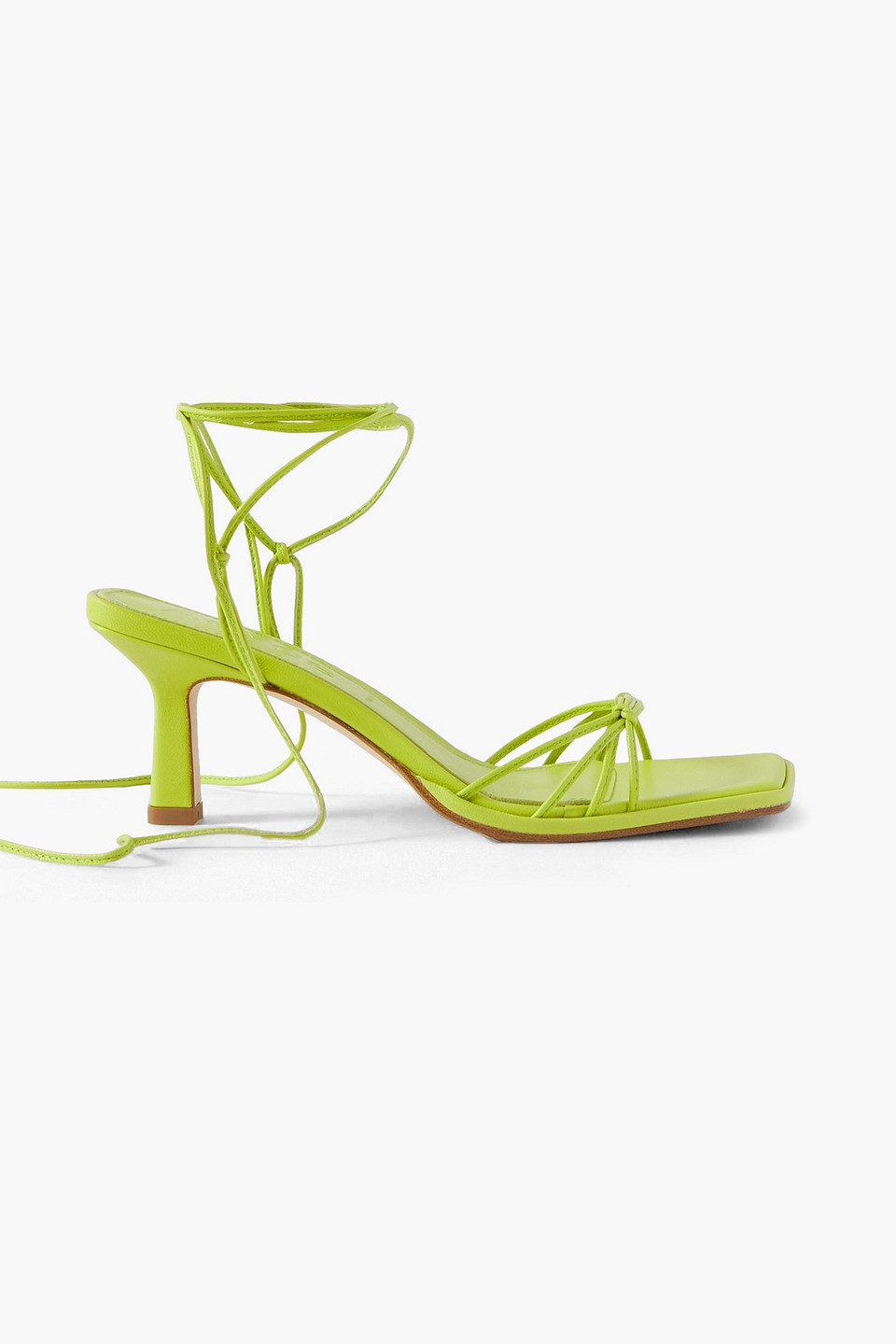 Aeyde Woman Sandals Lime Green Size 6 Leather In Lime Green
