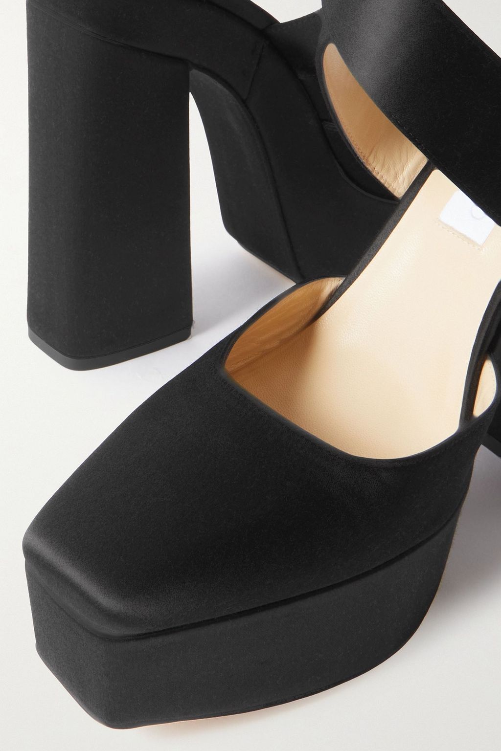JIMMY CHOO Gian 140 satin platform pumps