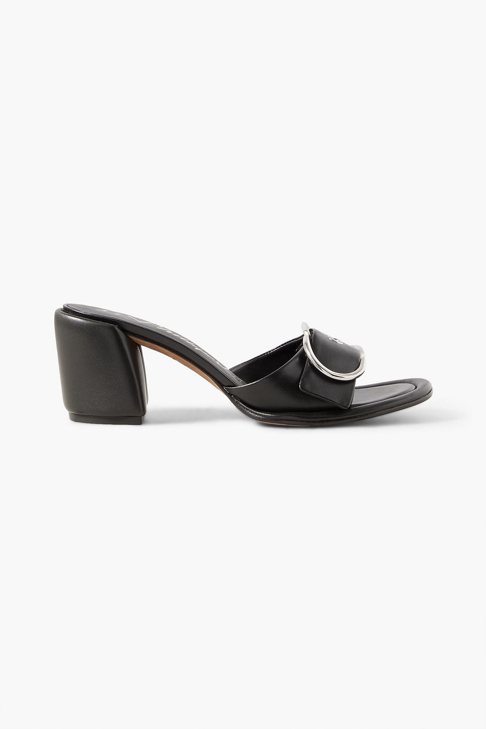 3.1 Phillip Lim Naomi Buckle Mule Sandals In Black