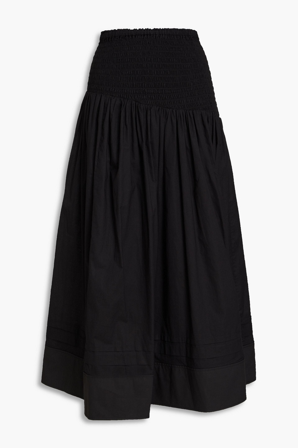 3.1 Phillip Lim Cotton-voile Midi Skirt In Black