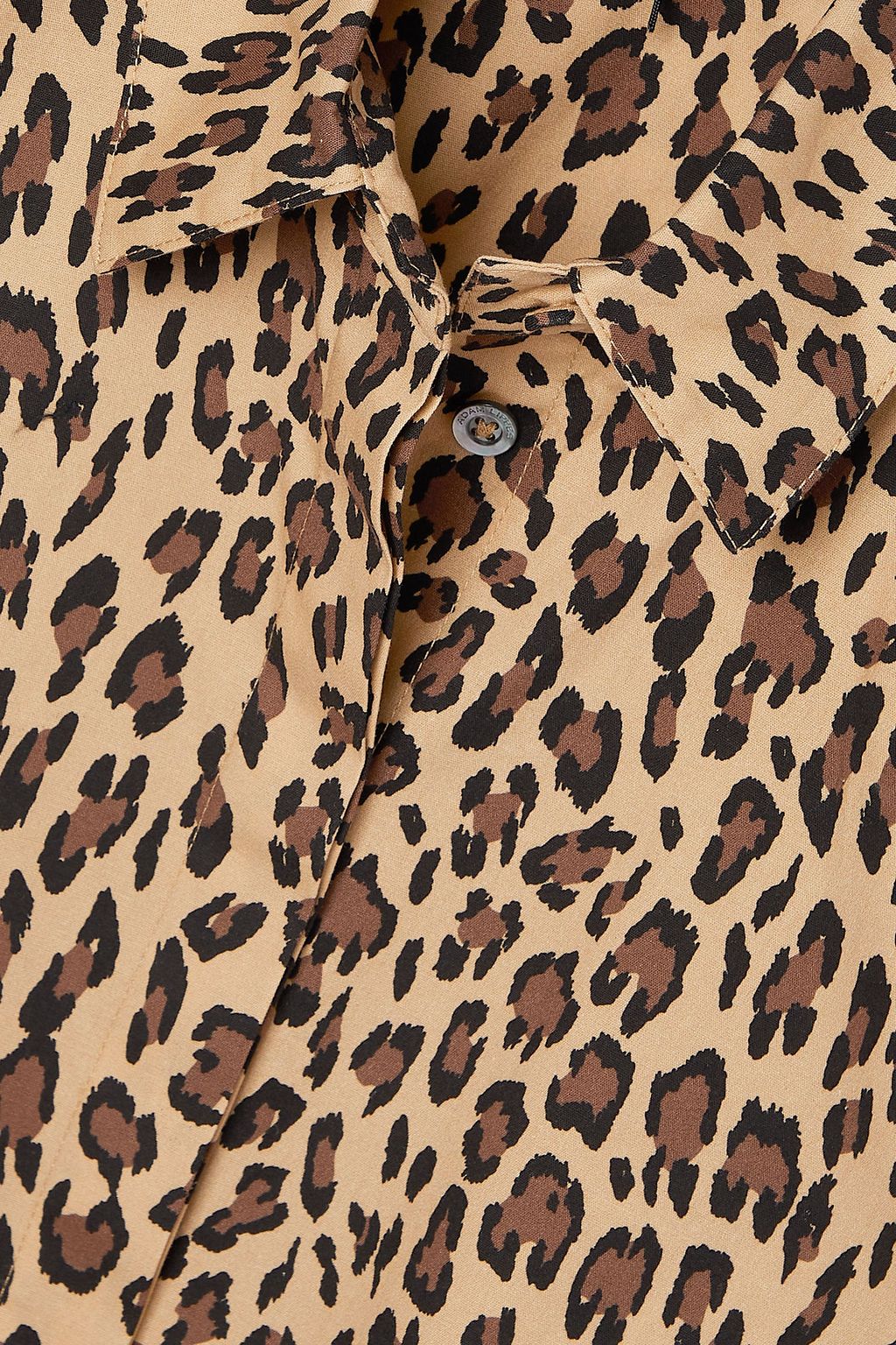ADAM LIPPES Trapeze leopard-print cotton-blend poplin shirt