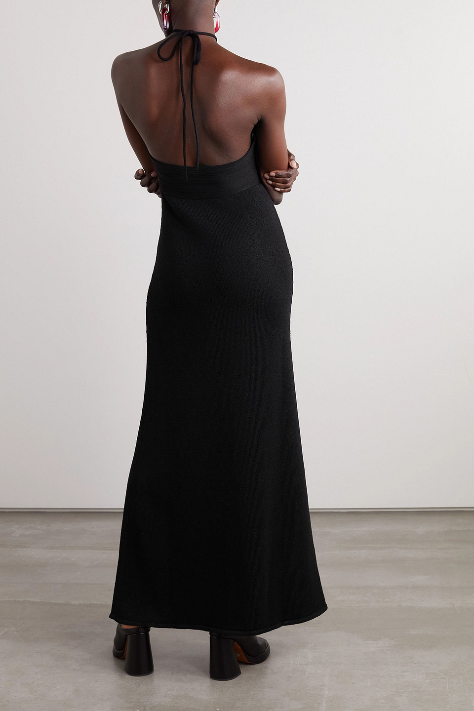 PROENZA SCHOULER COTTON-BLEND HALTERNECK MAXI DRESS 