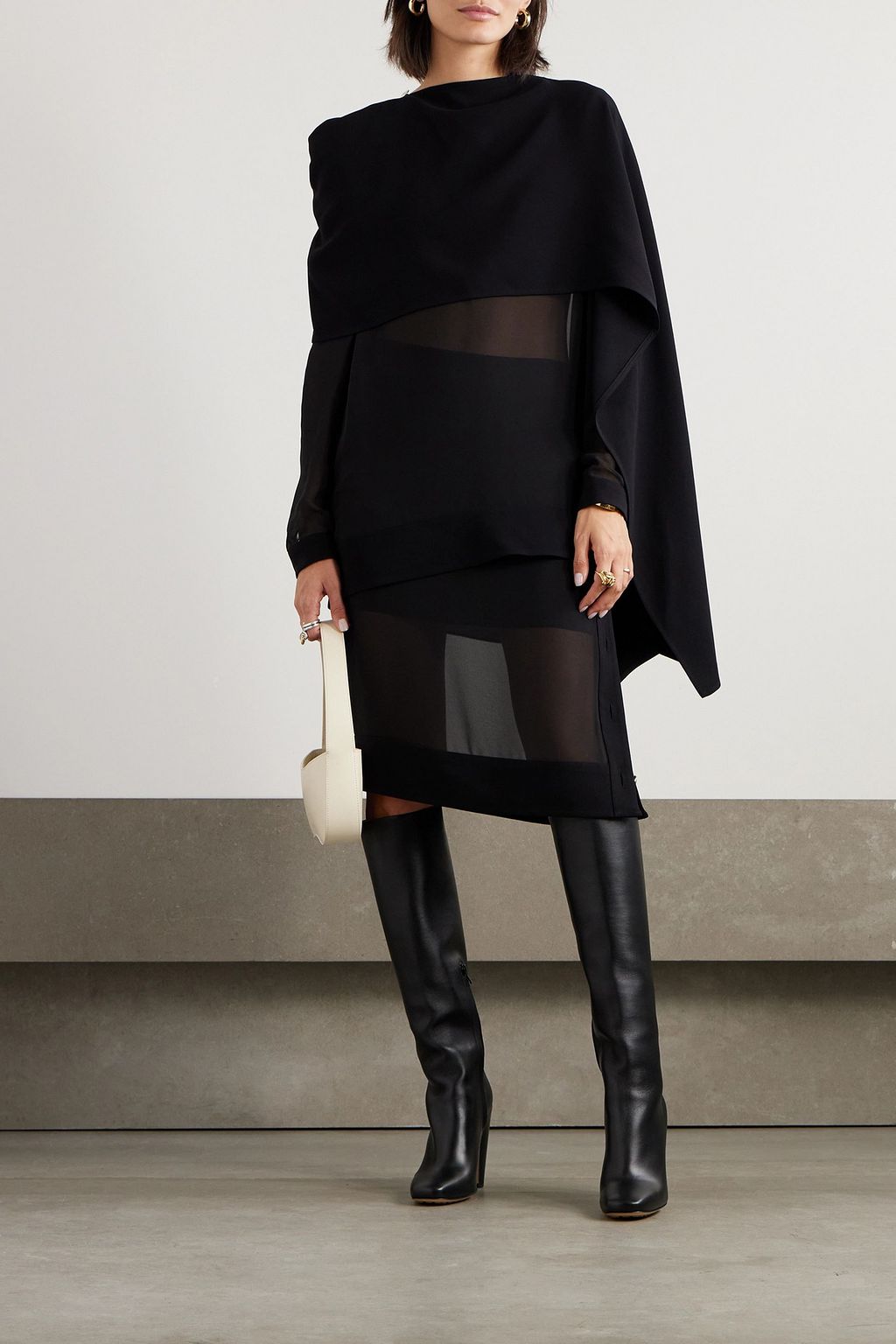 PROENZA SCHOULER تنورة من الشيفون مزينة بأزرار