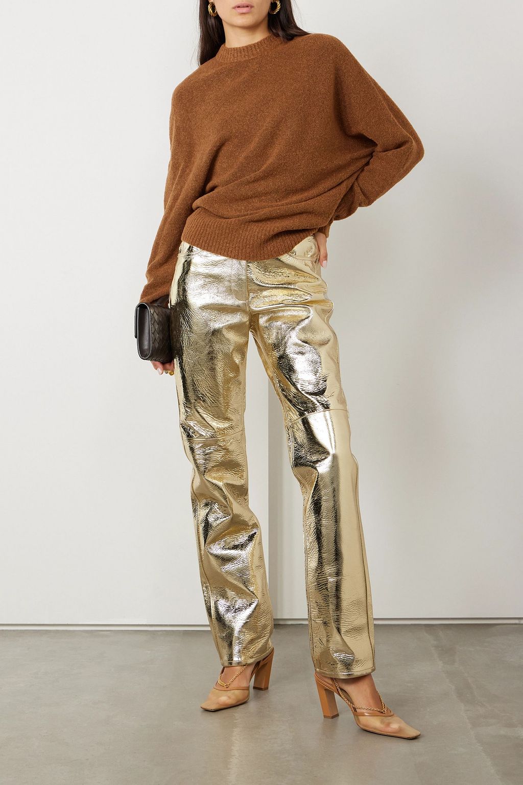 PROENZA SCHOULER Metallic leather straight-leg pants