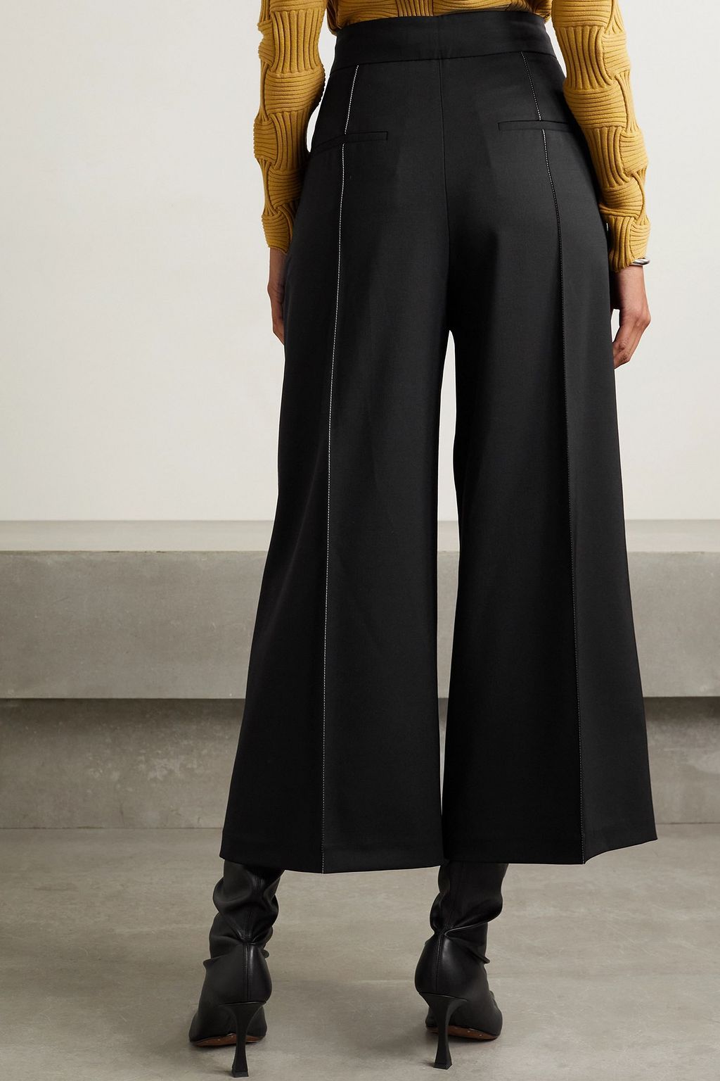 PROENZA SCHOULER بنطال بأسلوب كولوت من التويل من مزيج الصوف