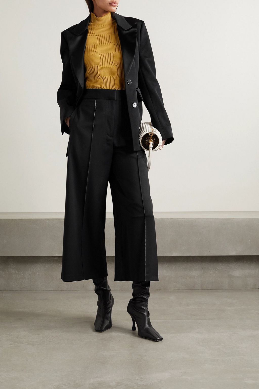 PROENZA SCHOULER بنطال بأسلوب كولوت من التويل من مزيج الصوف