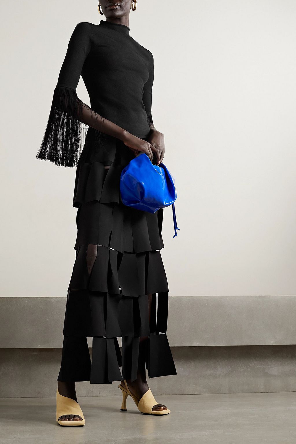 PROENZA SCHOULER كنزة بشرابات من الجيرسي المطاط
