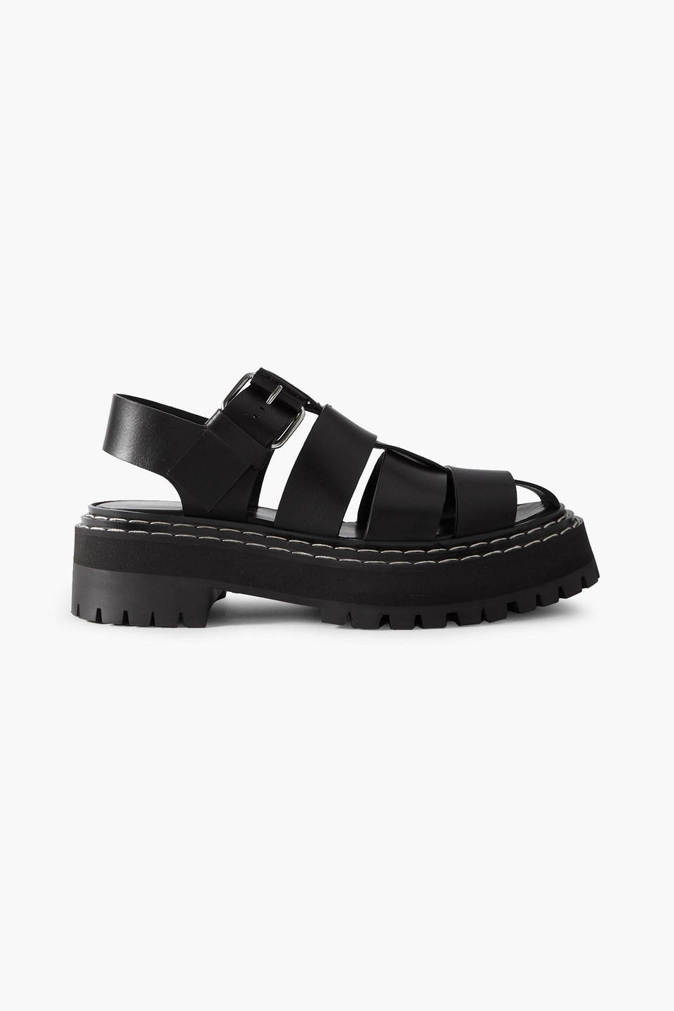 Proenza Schouler Black Lug Sandals In Black