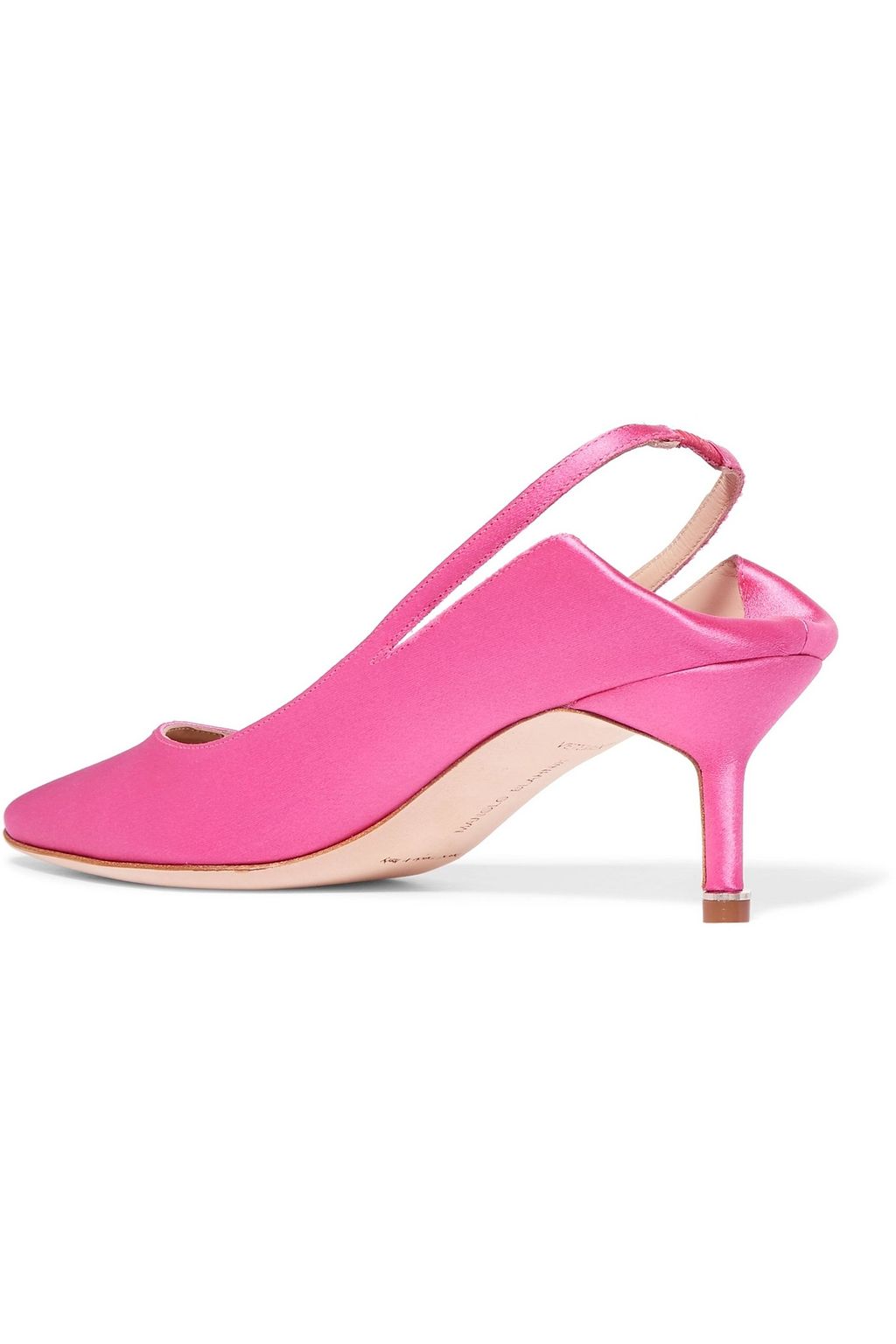 VETEMENTS X MANOLO BLAHNIK Satin slingback pumps