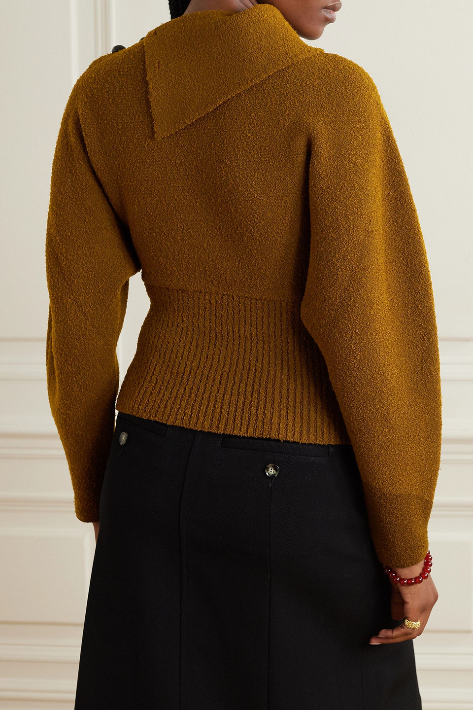 PROENZA SCHOULER WOOL-BLEND BOUCLÉ TURTLENECK SWEATER