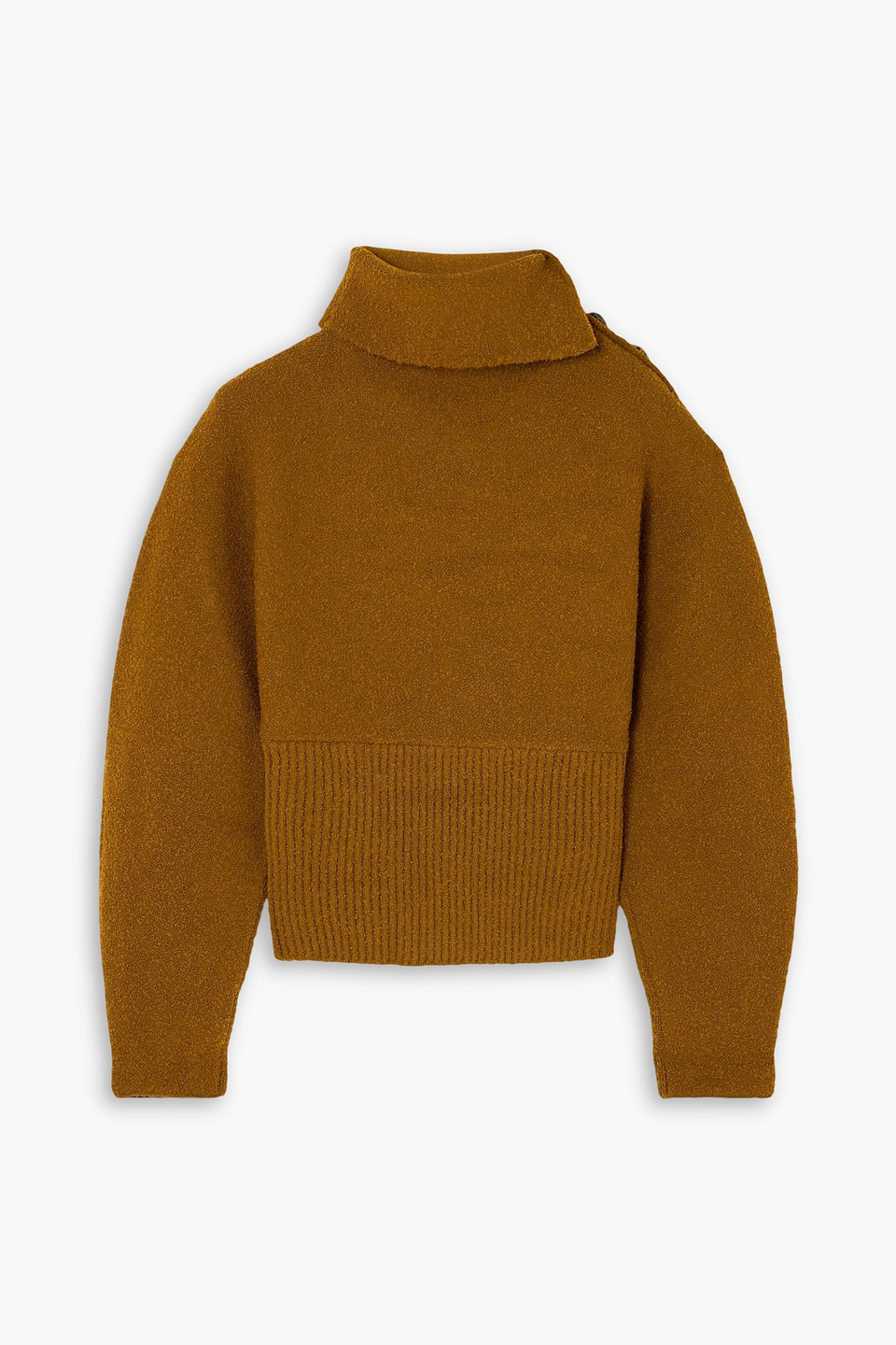 Proenza Schouler Wool-blend Bouclé Turtleneck Sweater In Light Brown
