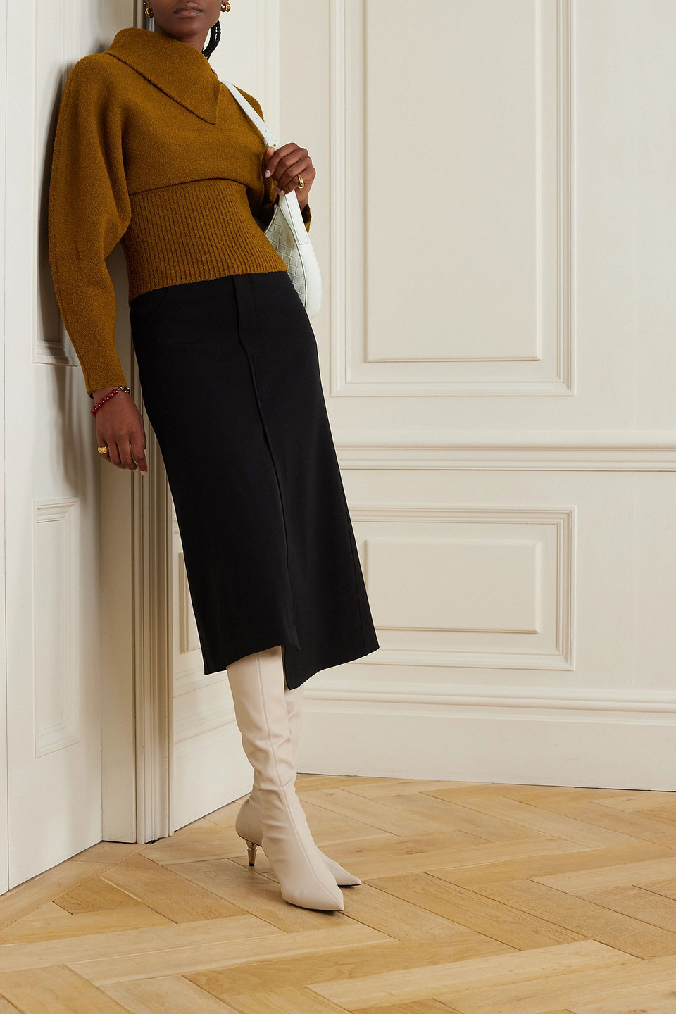 PROENZA SCHOULER WOOL-BLEND BOUCLÉ TURTLENECK SWEATER