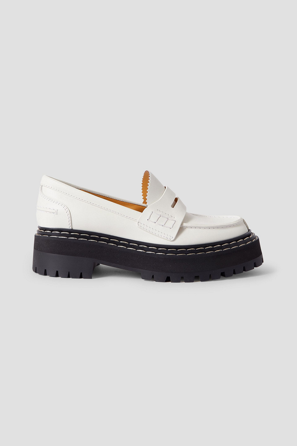 Proenza Schouler Leather Loafers In Weiss