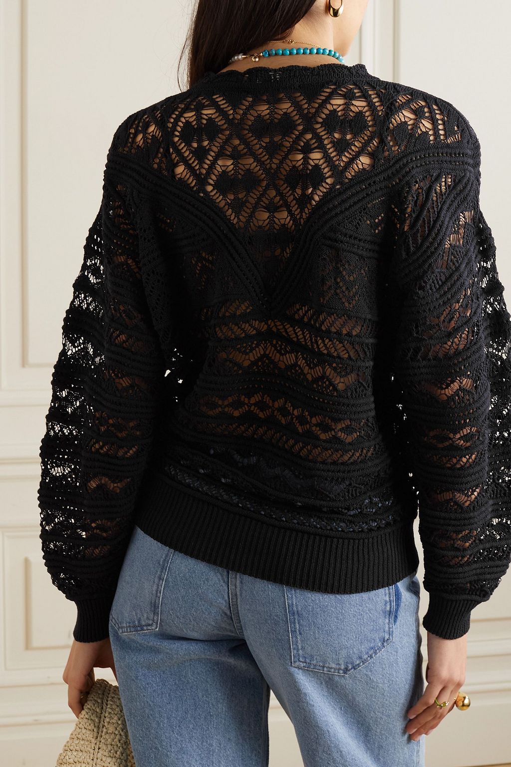 ISABEL MARANT Alma crocheted cotton-blend sweater
