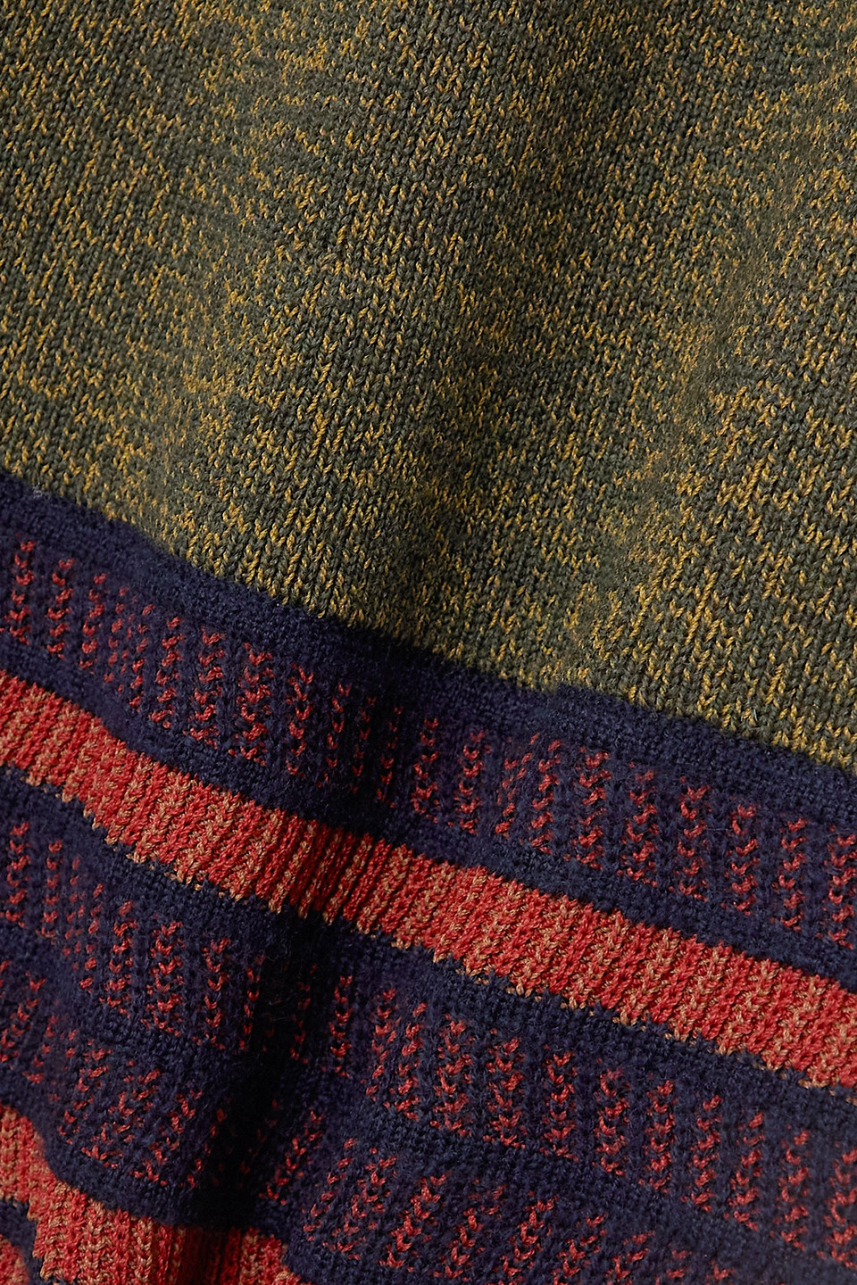 WALES BONNER FUSION STRIPED WOOL-BLEND DRESS