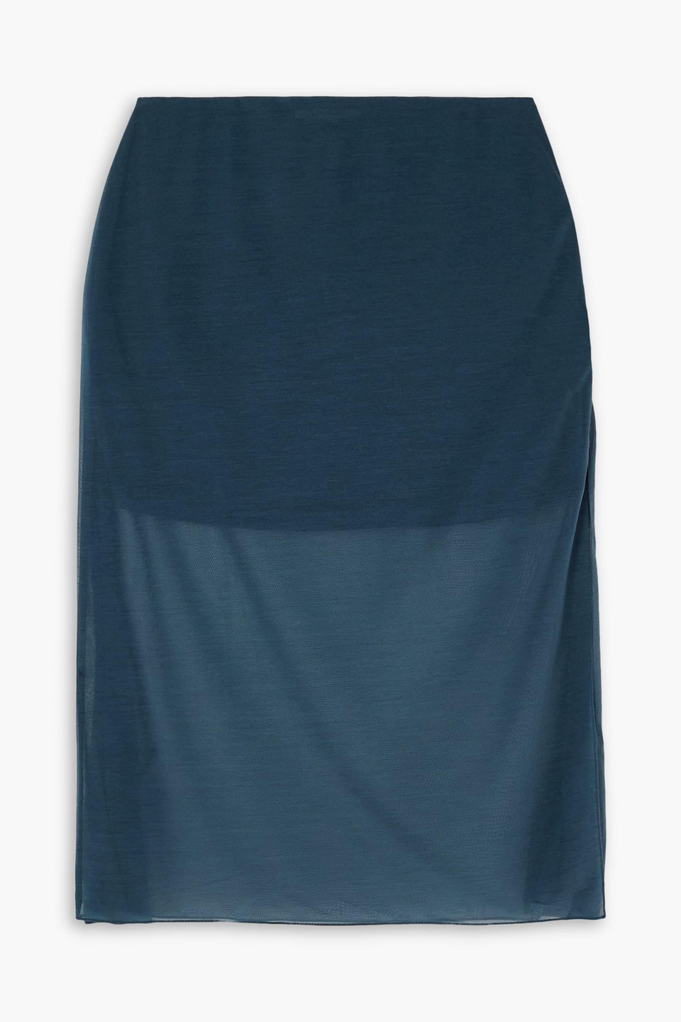 Supriya Lele Draped Jersey Skirt In Slate Blue