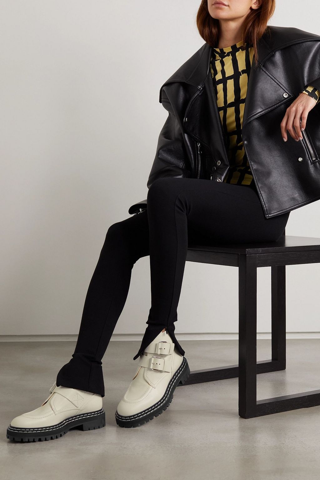 PROENZA SCHOULER بوت بطول الكاحل من الجلد
