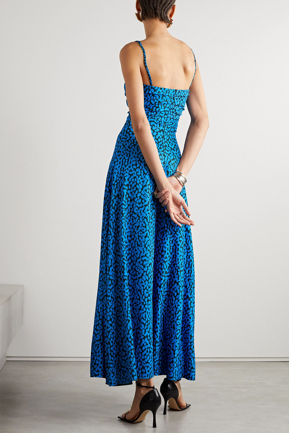 PROENZA SCHOULER CUTOUT LEOPARD-PRINT CREPE MAXI DRESS 