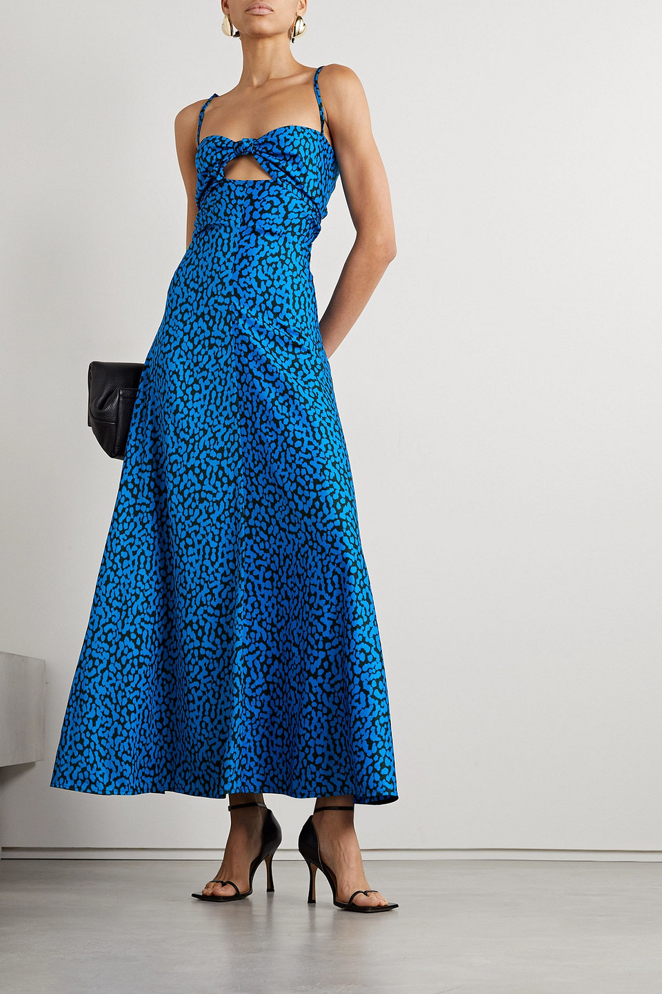 PROENZA SCHOULER CUTOUT LEOPARD-PRINT CREPE MAXI DRESS 