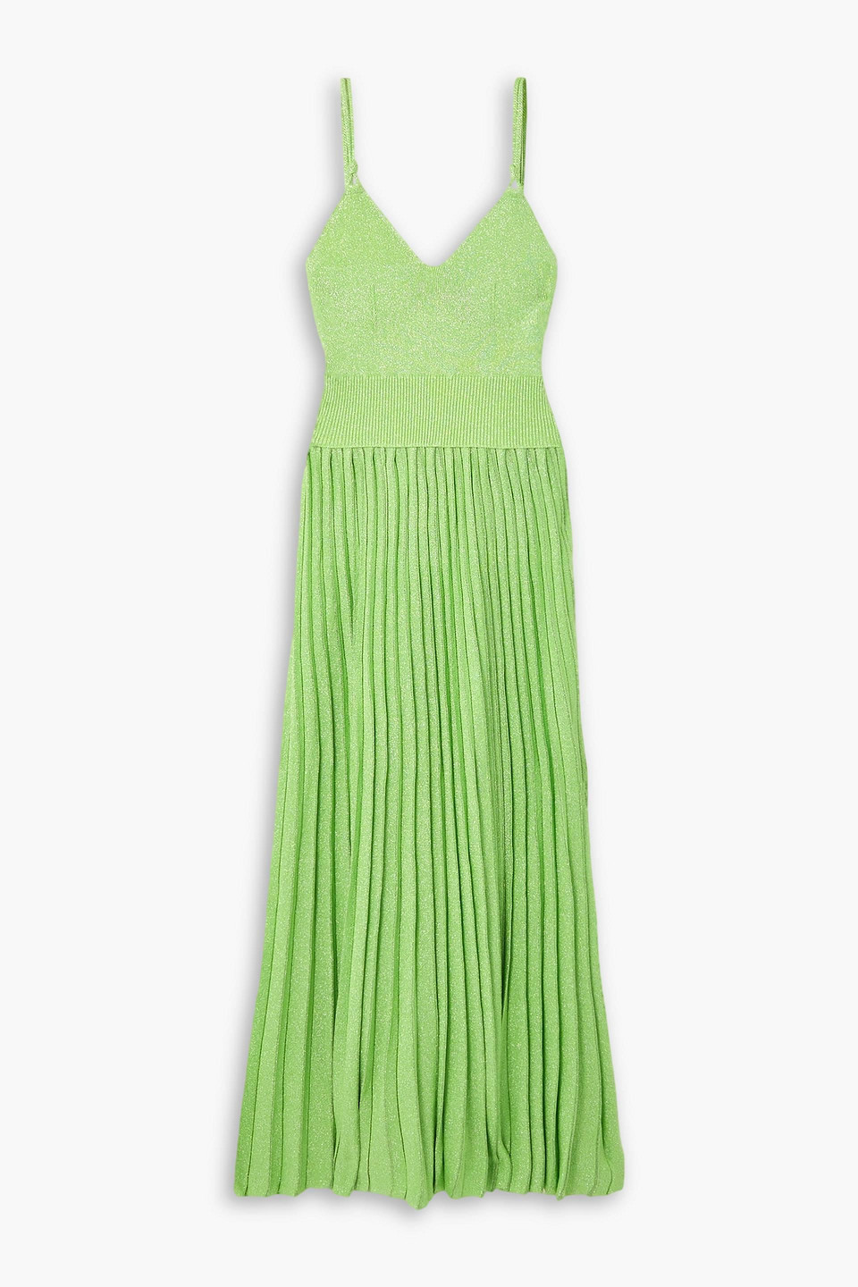Proenza Schouler Pleated Metallic Knitted Midi Dress In Lime Green | ModeSens Proenza Schouler Pleated Metallic Knitted Midi Dress In Lime Green | ModeSens