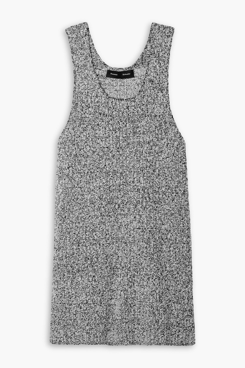 Proenza Schouler Ribbed Bouclé-knit Tank In Black