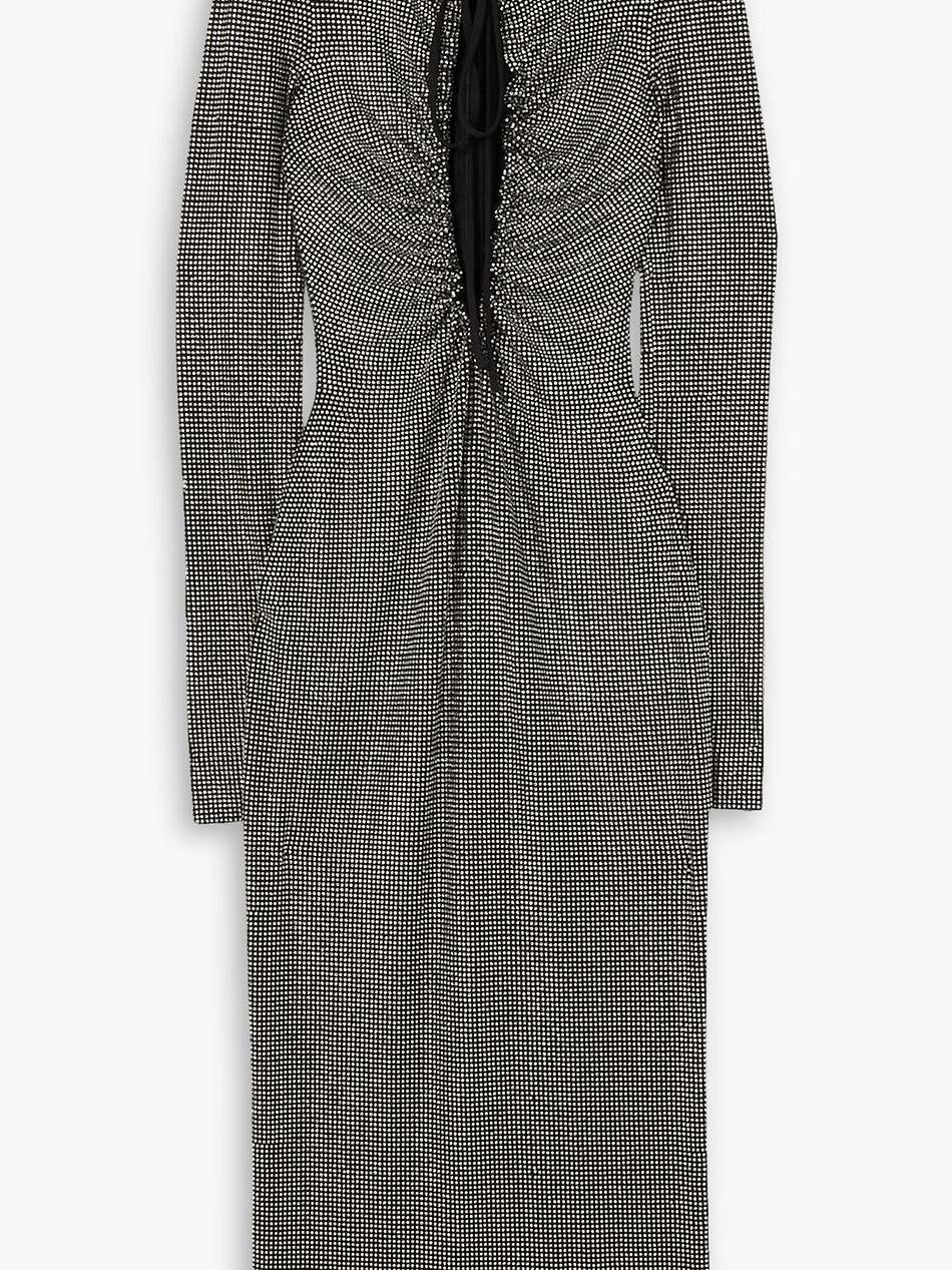 the mercury cutout crystal-embellished jersey midi dress