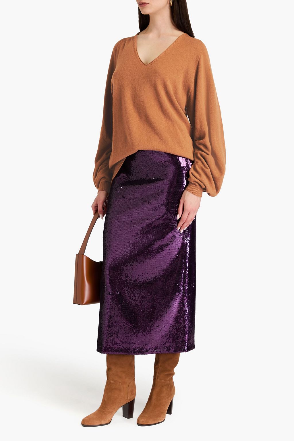 ALBERTA FERRETTI كنزة رياضية من مزيج الكشمير والصوف