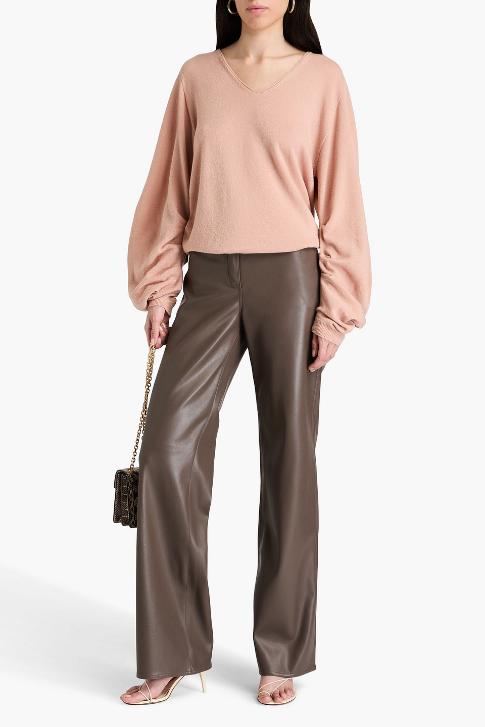 ALBERTA FERRETTI WOOL AND CASHMERE-BLEND SWEATER