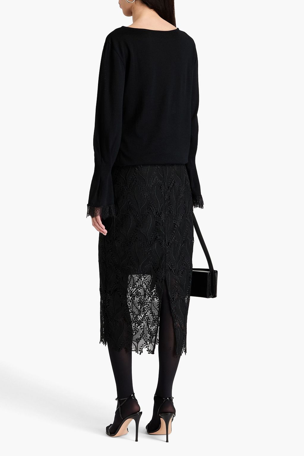 ALBERTA FERRETTI ウール セーター レーストリム