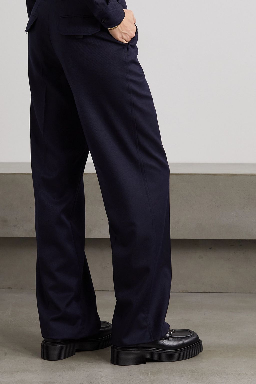 BRIONI بنطال من صوف التويل بأرجل مستقيمة