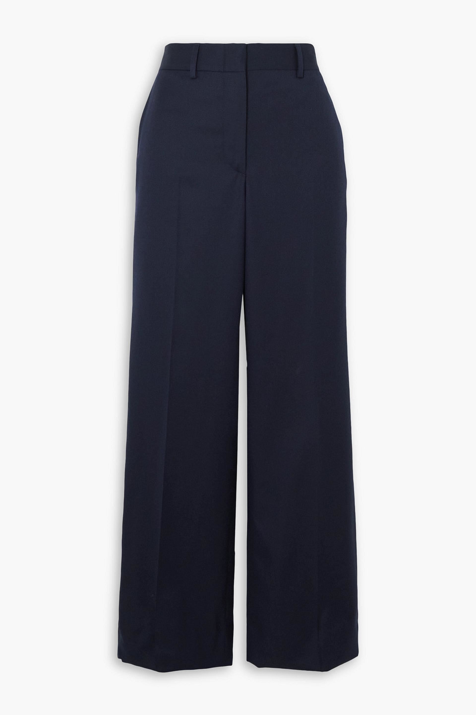 Brioni Wool-twill Straight-leg Pants In Navy