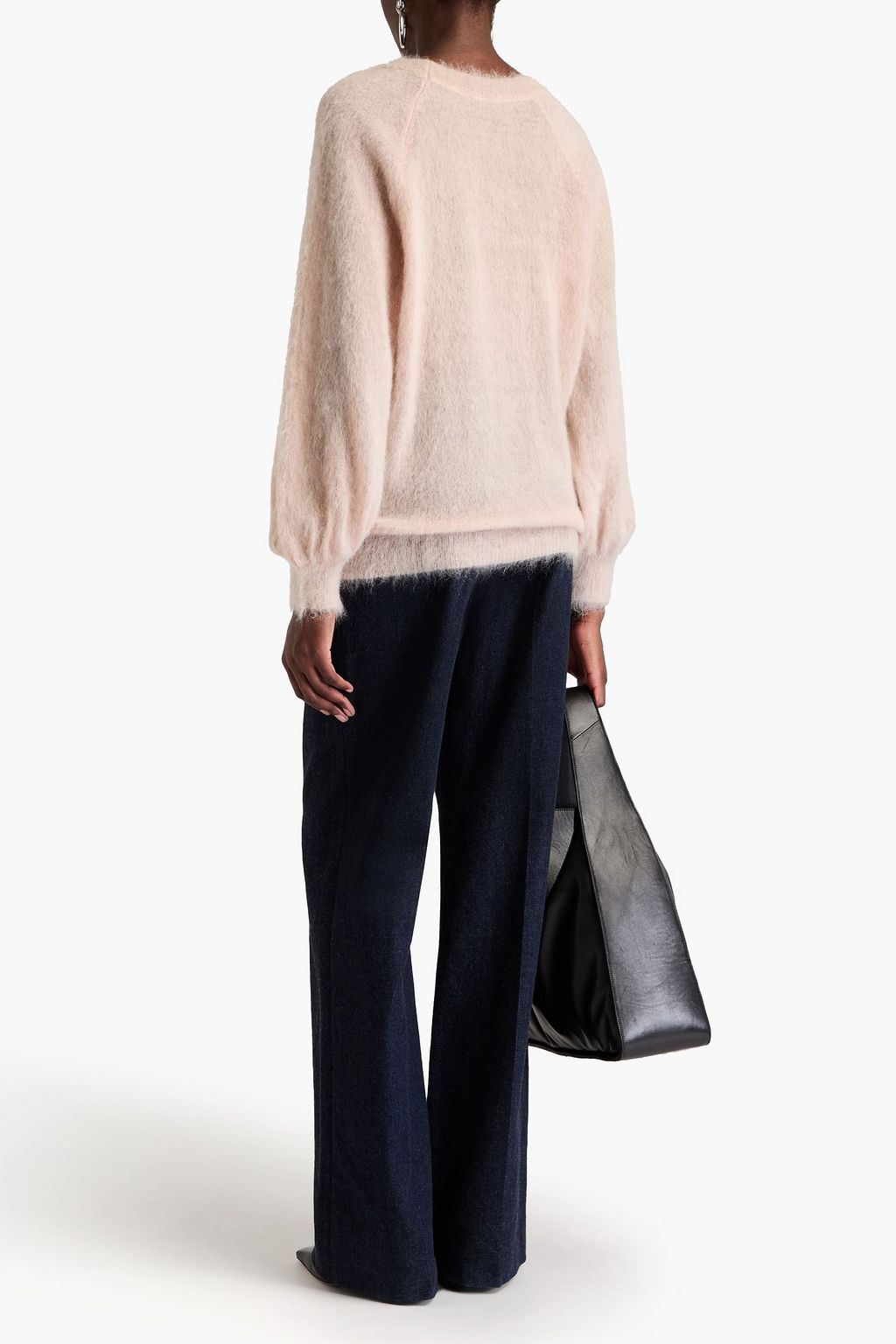 ALBERTA FERRETTI كنزة رياضية من مزيج الموهير وممشَّطة