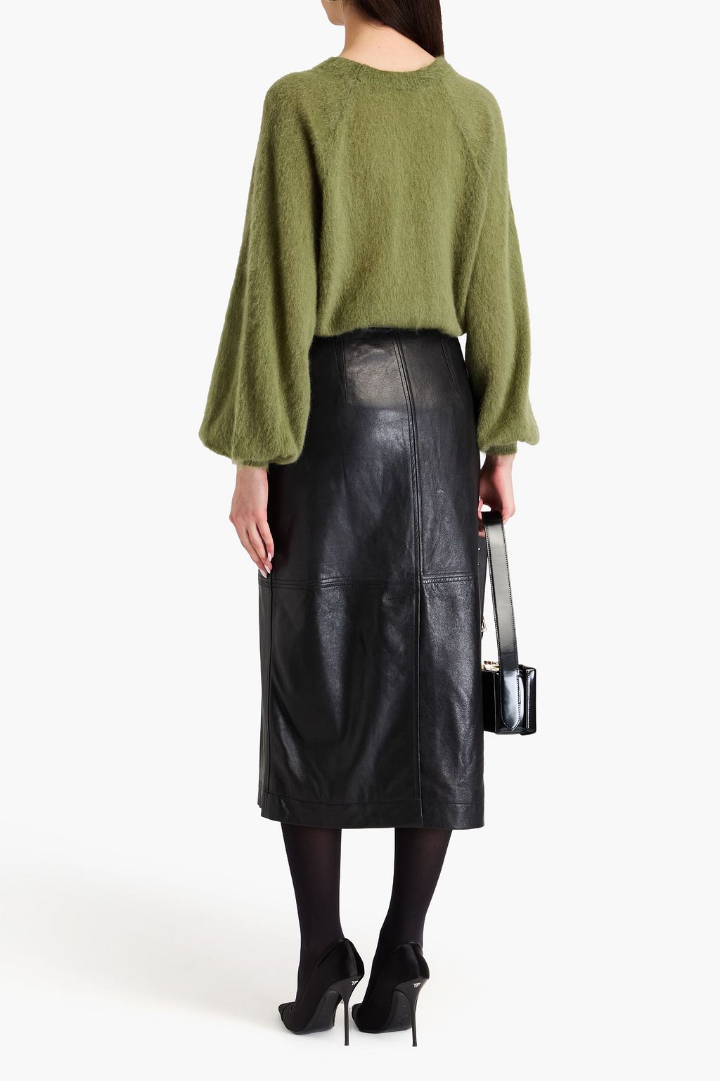 ALBERTA FERRETTI 브러시드 모헤어 혼방 스웨터
