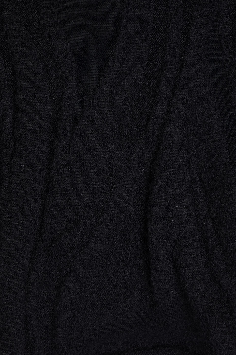 Alberta Ferretti Wool Knit Crewneck Sweater In Black