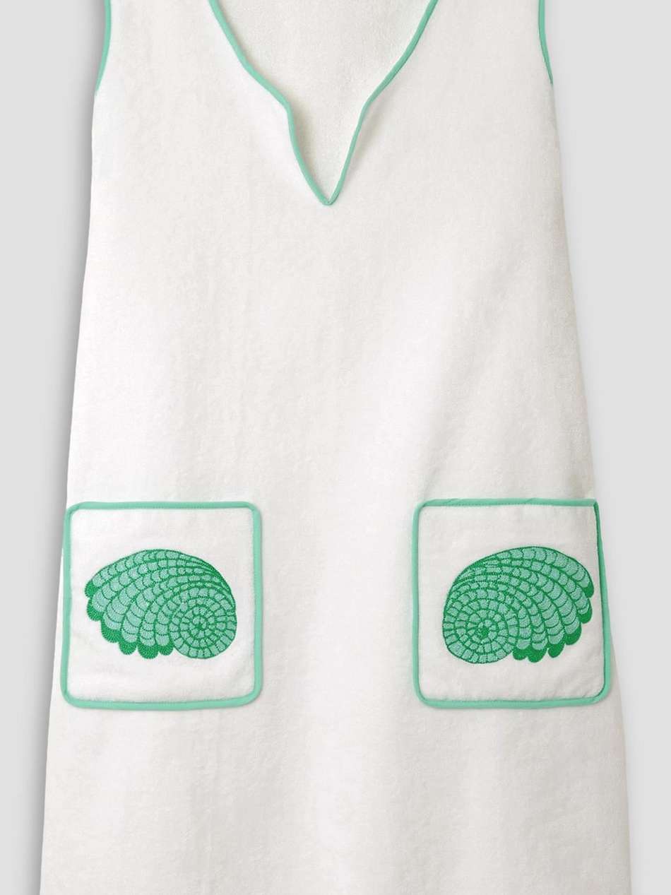 veronica embroidered cotton-terry mini dress