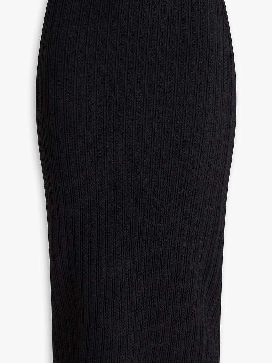 textured-knit midi pencil skirt