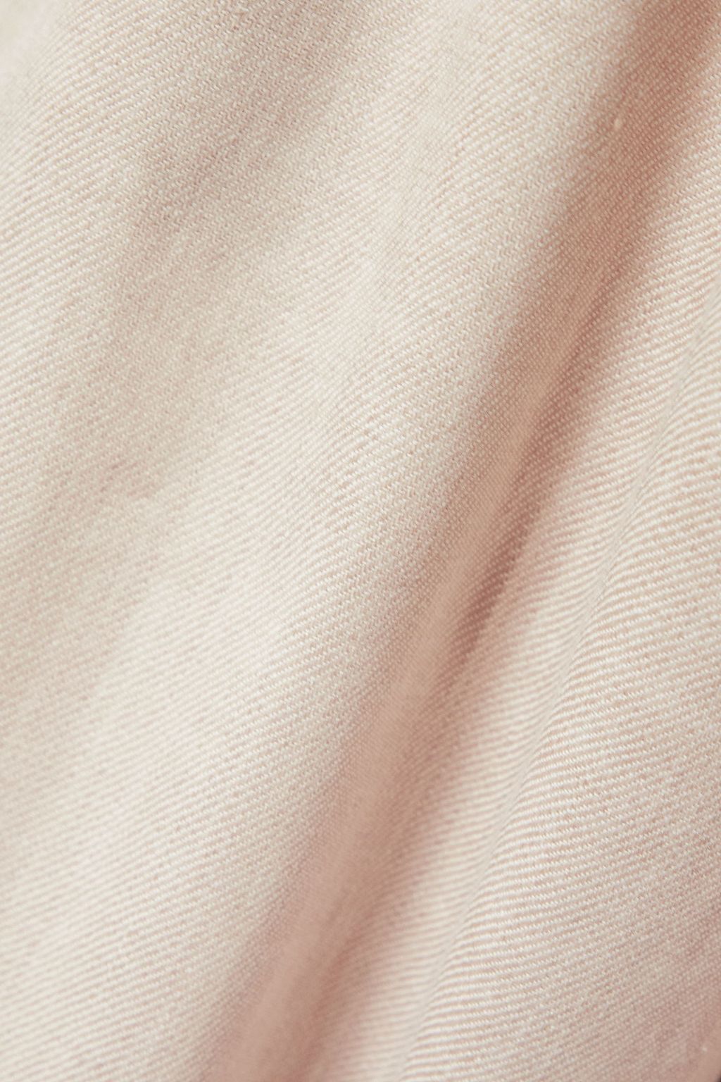 AAIZÉL Pleated stretch linen and cotton-blend twill wide-leg pants