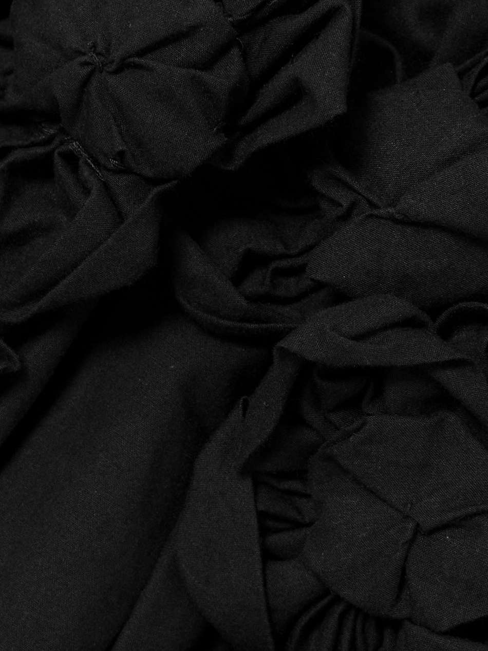 farley appliquéd cotton-poplin midi dress