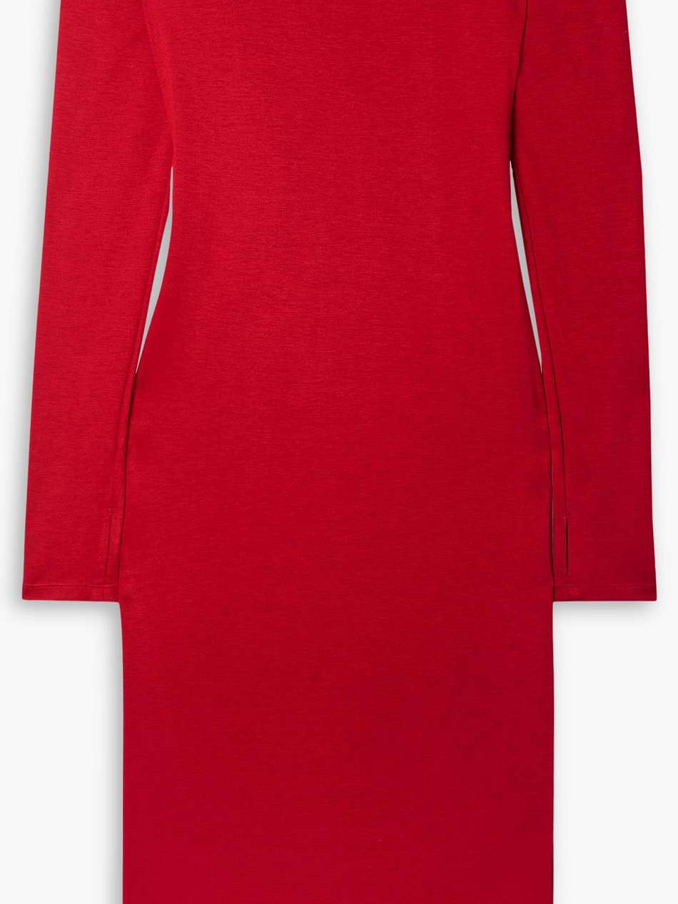 dorinda off-the-shoulder stretch-jersey dress