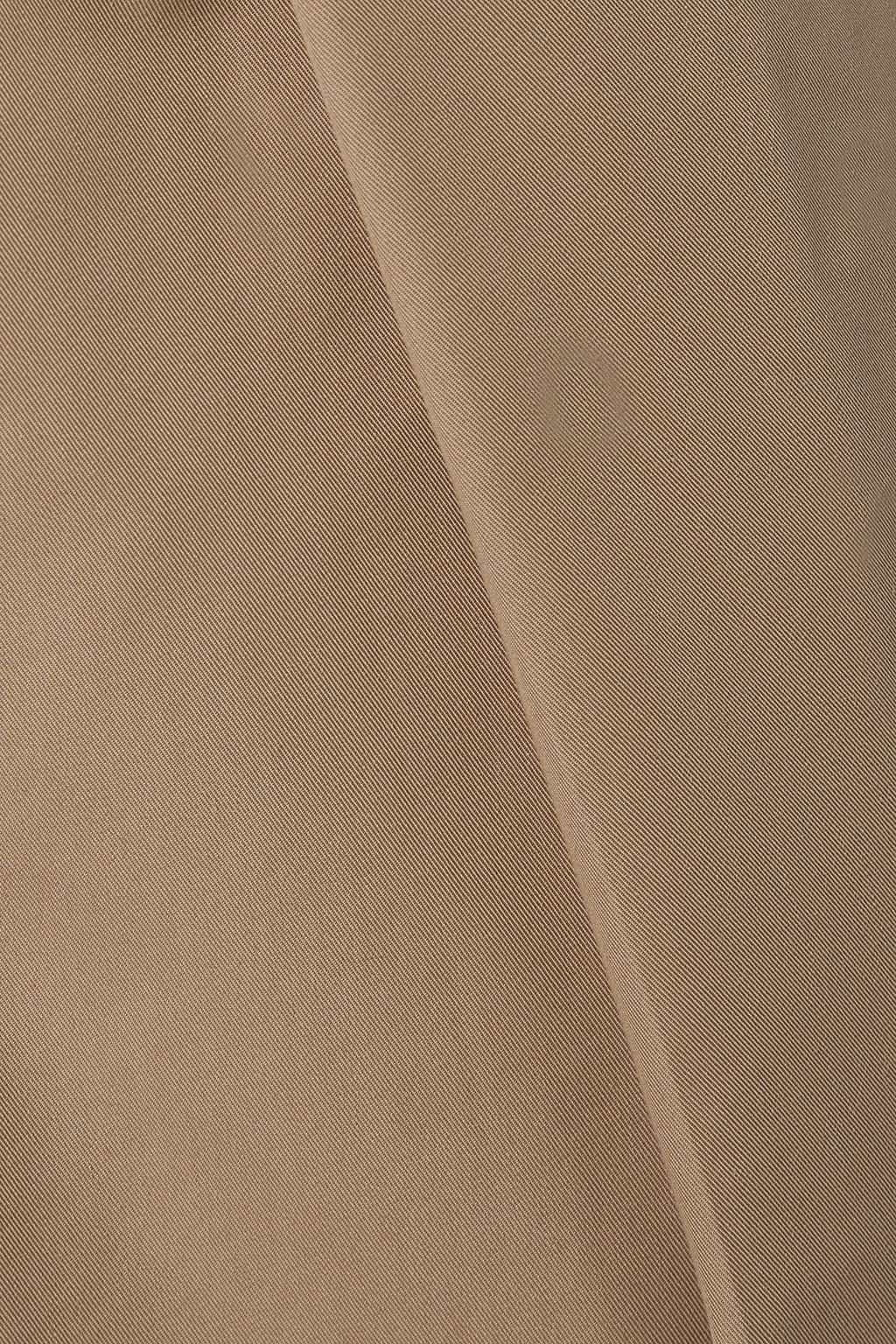 3.1 PHILLIP LIM بنطال Origami بأرجل مستقيمة من مزيج قطن بكسرات وحزام