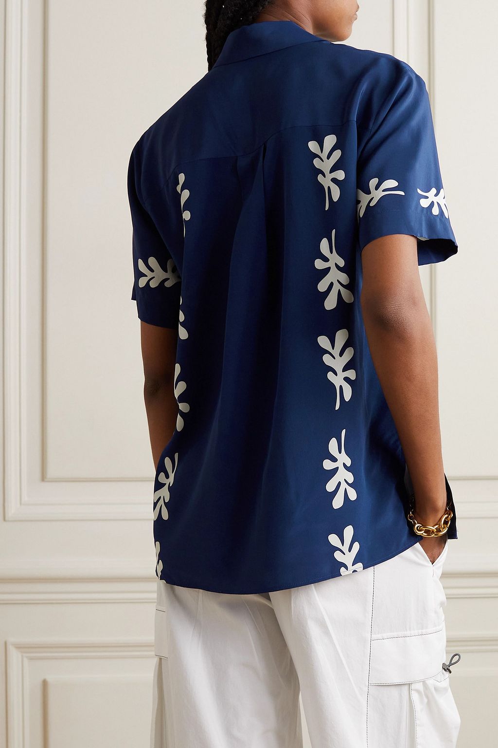 MATTEAU Printed silk organic crepe de chine shirt