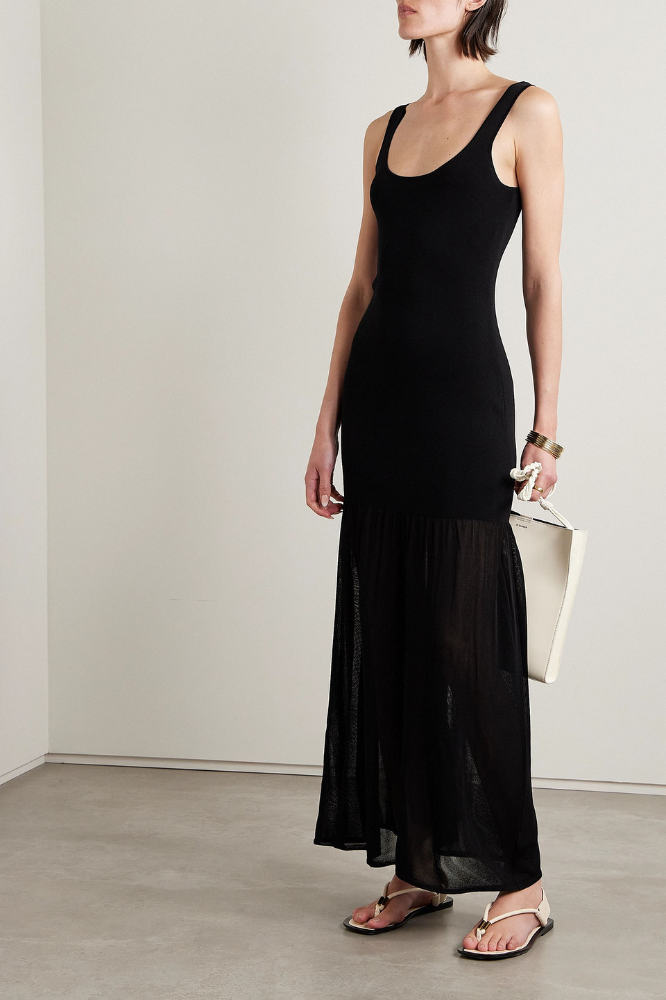 MATTEAU STRETCH-KNIT MAXI DRESS
