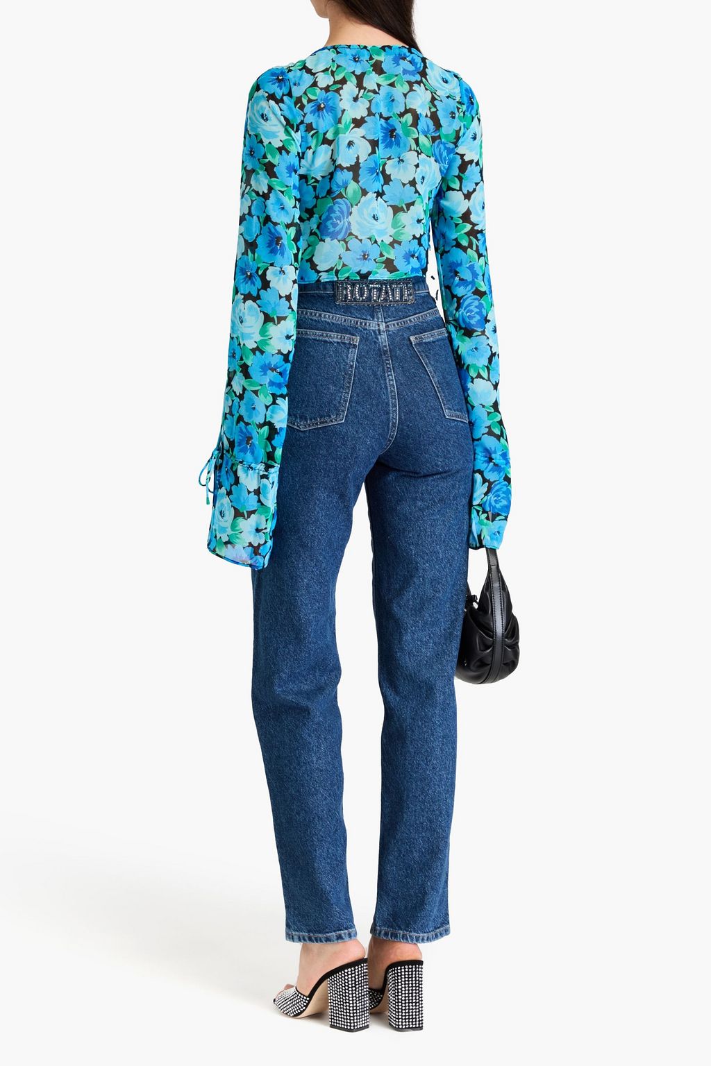 ROTATE BIRGER CHRISTENSEN Embellished high-rise straight-leg jeans