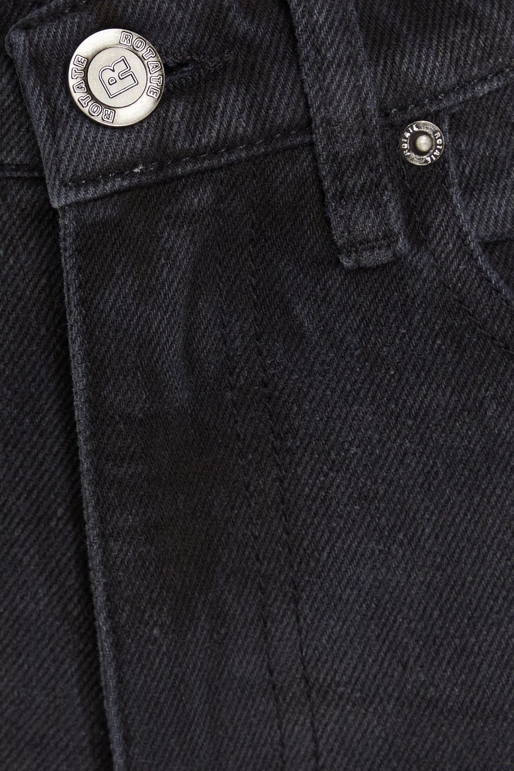 ROTATE BIRGER CHRISTENSEN بنطلون جينز بأرجل مستقيمة وخصر مرتفع مزين برقعة زخرفية