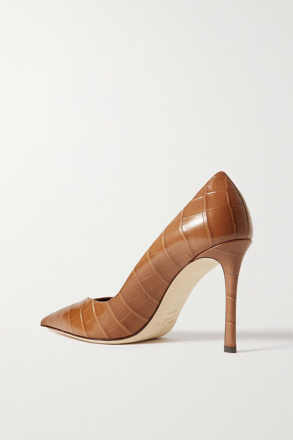 JIMMY CHOO Cass 95 croc-effect leather pumps