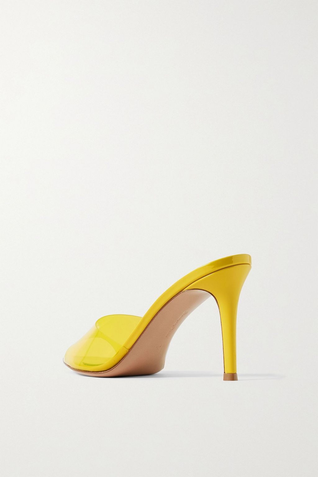 GIANVITO ROSSI Elle 85 patent-leather and PVC mules