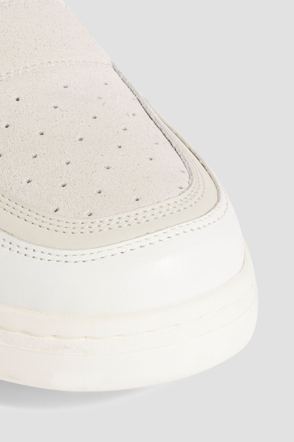 ACNE STUDIOS Suede and leather slip-on sneakers